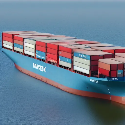 Prompt: maersk container ship,