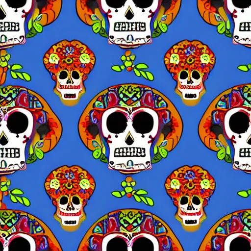 Image similar to day of the dead style skeloton graphic