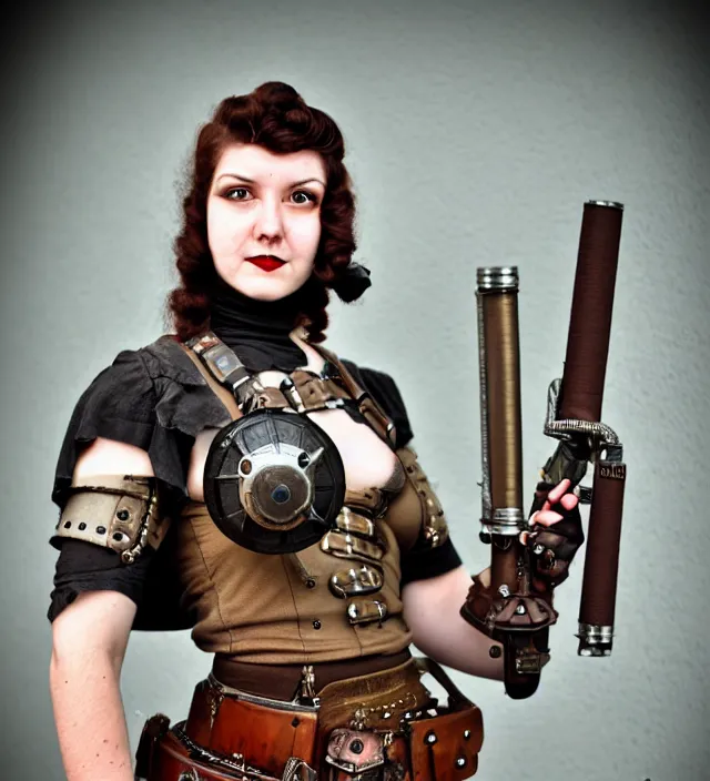 Prompt: full length photograph of a real - life very beautiful dieselpunk warrior. extremely detailed. dslr. 8 5 mm.