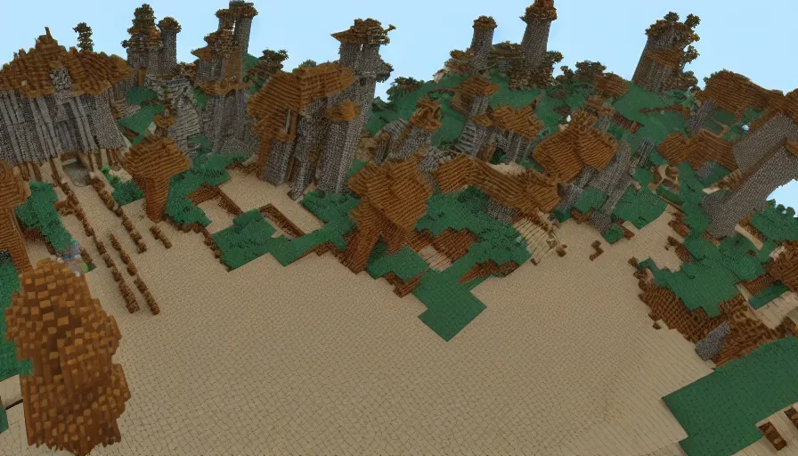 Image similar to a scene from game of thrones but it takes place in minecraft