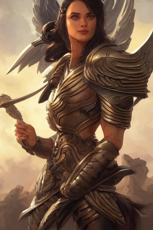 Image similar to amazon valkyrie athena, d & d, fantasy, portrait, highly detailed, headshot, digital painting, trending on artstation, concept art, sharp focus, illustration, art by artgerm and greg rutkowski and magali villeneuve