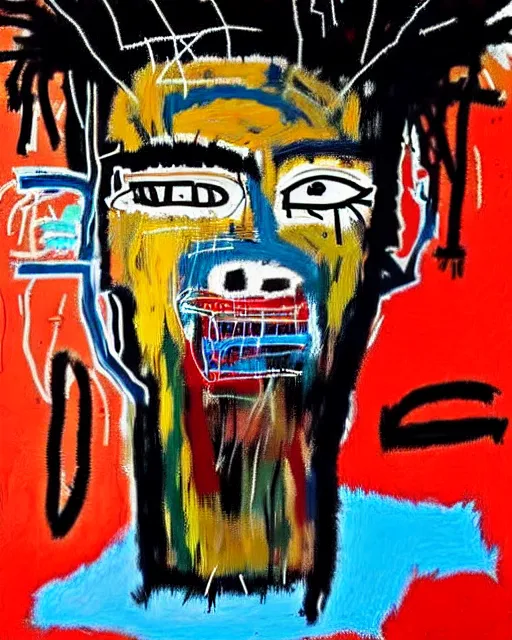 Image similar to stunning realistic portrait of jean - michel basquiat