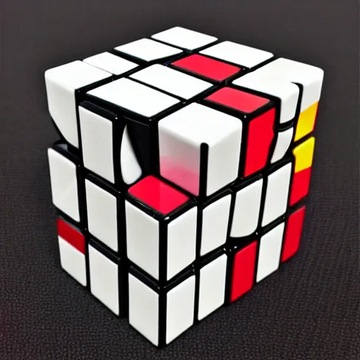 Image similar to a skull shaped rubik's cube