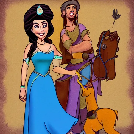 Prompt: princess Jasmine as a hillbilly,