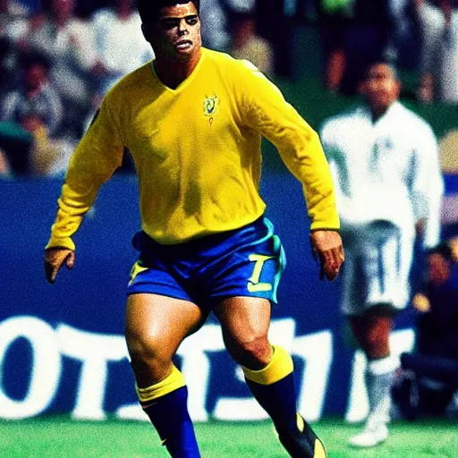 Prompt: ronaldo luis nazario de lima a goal - scoring phenomenon with the brazilian national team he won everything. world cup, americas ’ cup, confederations ’ cup, amongst many other titles. he was an idol in his country