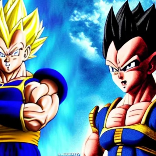 Prompt: vegeta in the live action movie, in the style of dragonball the movie