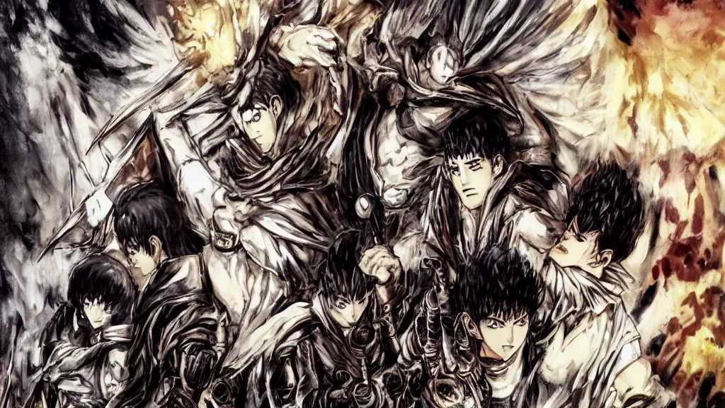 Image similar to berserk golden age anime, Qliphoth , Berkerk, godhand,