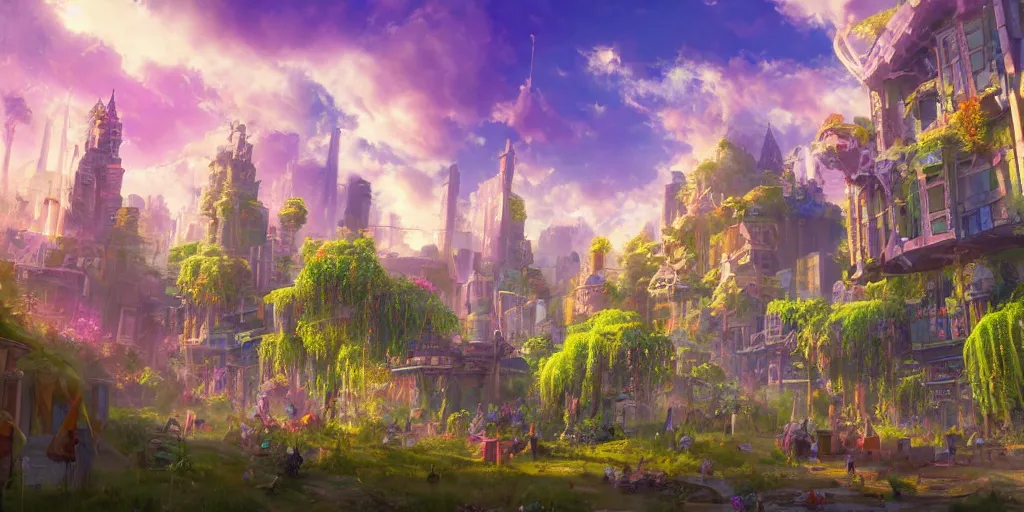 Solarpunk Aesthetic  Anime scenery wallpaper, Fantasy background