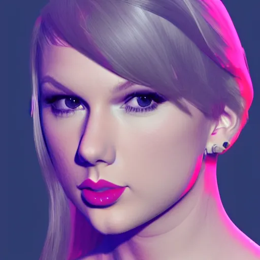 Image similar to low poly 3d render of taylor swift