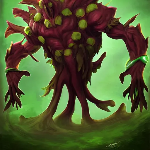 Image similar to treant protector from dota 2, digital art, in the style of Artgerm