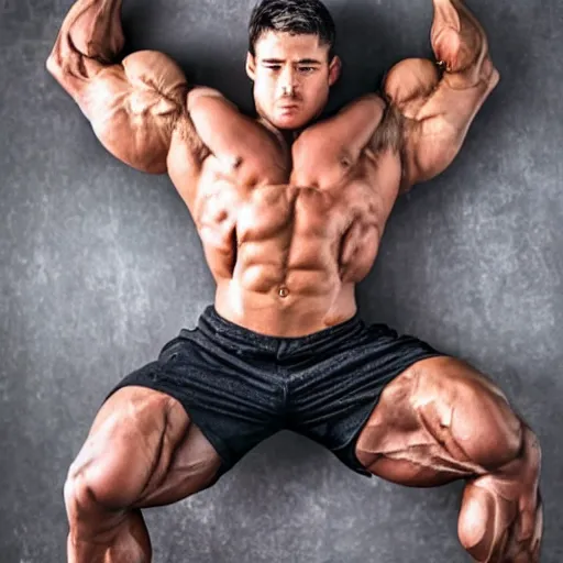 Image similar to huge muscles bodybuilder but as a baby in a crib, genetically engineered, rippling muscles, huge veins, bulging muscles, ripped, flexing, intense expression, award winning photography, high detail