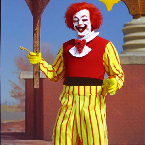 Image similar to Ronald Mcdonald as a king