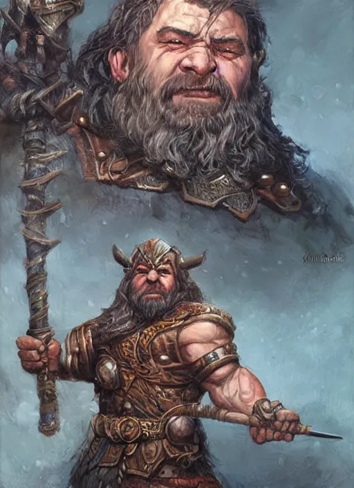 Image similar to a realistic fantasy portrait painting of a male dwarf warrior, ultra detailed, art by ralph horsley, swanland, sabbas