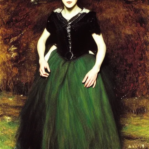 Image similar to a true-to-life portrait of Saoirse Ronan painted by John Everett Millais, real life accurate, Saoirse Ronan actress,