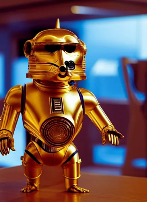 Image similar to a hamster!!!!!!!!! as c - 3 po, movie still, star wars, cinematic, sharp focus, cinematic grain, cinematic lighting, 8 k