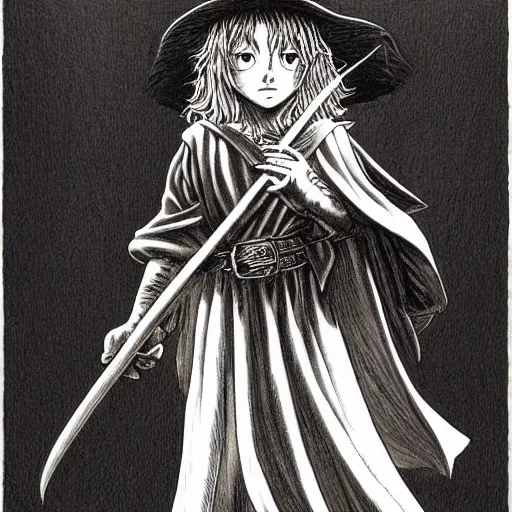 Image similar to young witch by kentaro miura