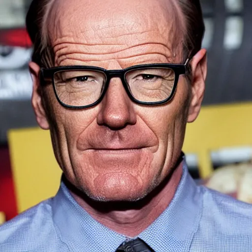 Prompt: Live Action Still of Bald Bryan Cranston with glasses and without a beard or facial hair, with no facial hair and completely clean shaven, with no beard, no beard, no facial hair, clean shaven, real life, hyperrealistic, ultra realistic, realistic, highly detailed, detailed, very detailed, cool, ultra detailed, very realistic, trending on artstation, epic, HD quality, 8k resolution, body and headshot, film still, real, detailed face, very detailed face, real life