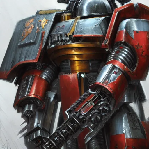 Image similar to Imperial Knight as a Mech, warhammer 40k, closeup character portrait art by Donato Giancola, Craig Mullins, digital art, trending on artstation