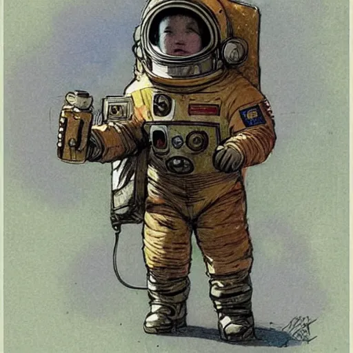 Image similar to boy in a retro space suit . muted colors. by Jean-Baptiste Monge !!!!!!!!!!!!!!!!!!!!!!!!!!!!!!!!!!!!!!!!