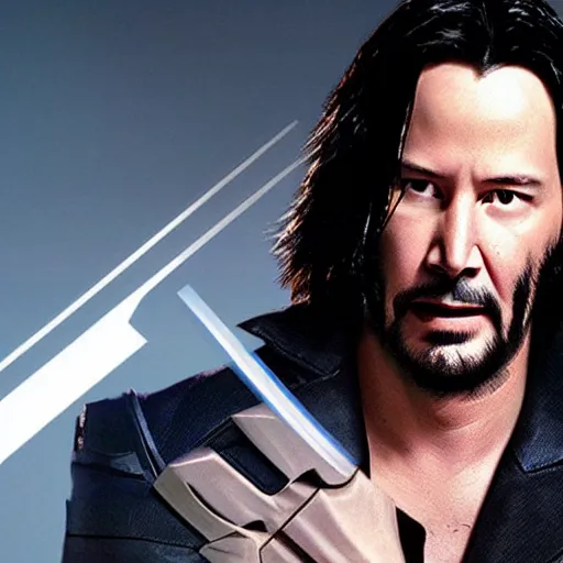 Image similar to keanu reeves as x men wolverine, marvel movie