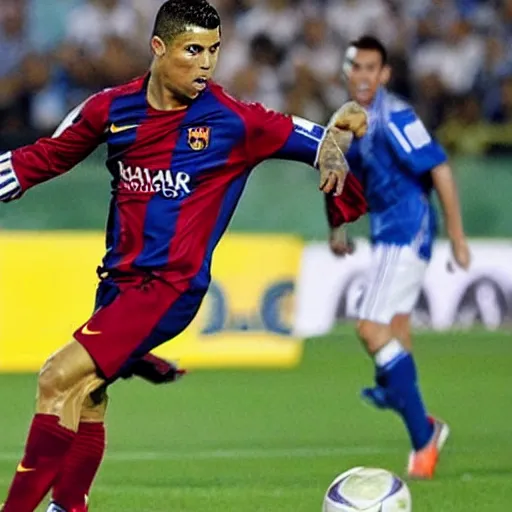 Image similar to Ronaldo or Messi?