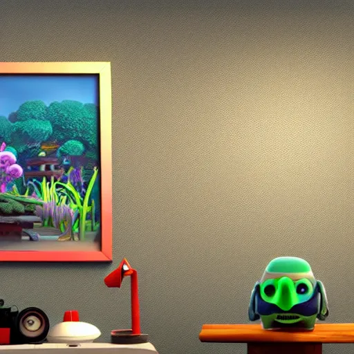 Image similar to pixar environment, renderman