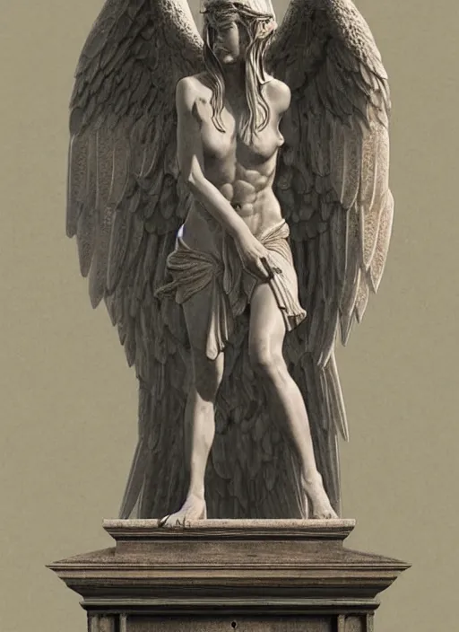 Image similar to digital _ painting _ of _ weeping angel statue _ by _ filipe _ pagliuso _ and _ justin _ gerard _ symmetric _ fantasy _ highly _ detailed _ realistic _ intricate _ port