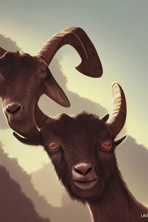 Image similar to illustration of a goat, art by lixin yin