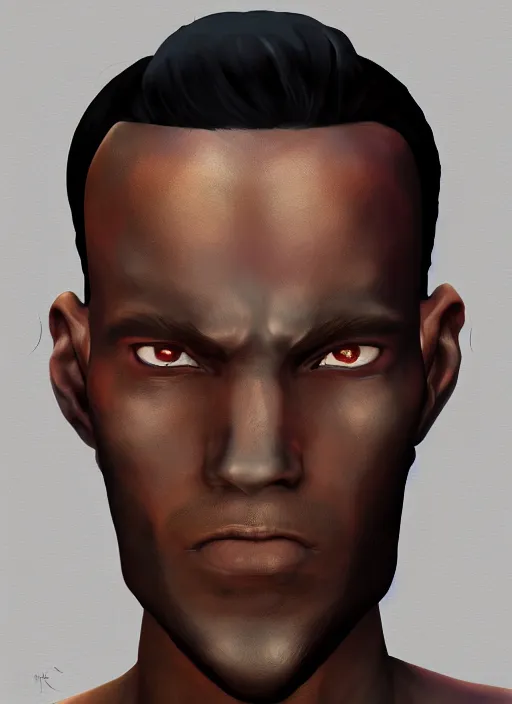 Prompt: An epic fantasy comic book style portrait painting of a skinny dark skinned thief who\'s good at martial arts, unreal 5, DAZ, hyperrealistic, octane render, cosplay, RPG portrait, dynamic lighting