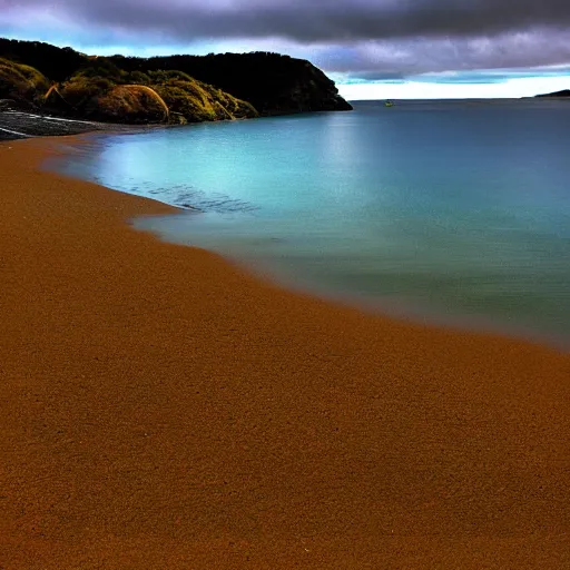 Image similar to new zealand spirits bay, digital art