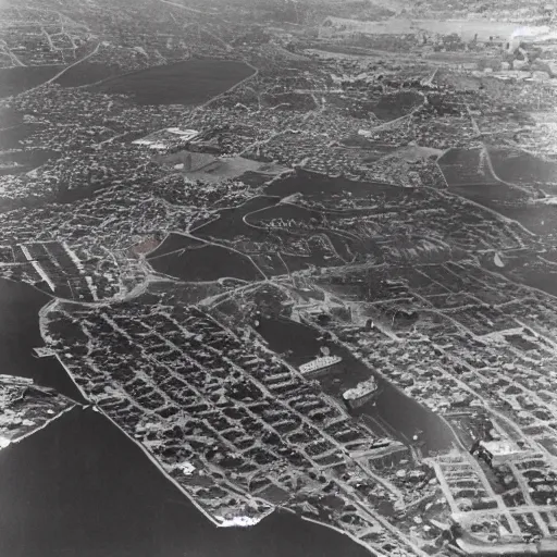 Prompt: an aerial photo of bombed italy