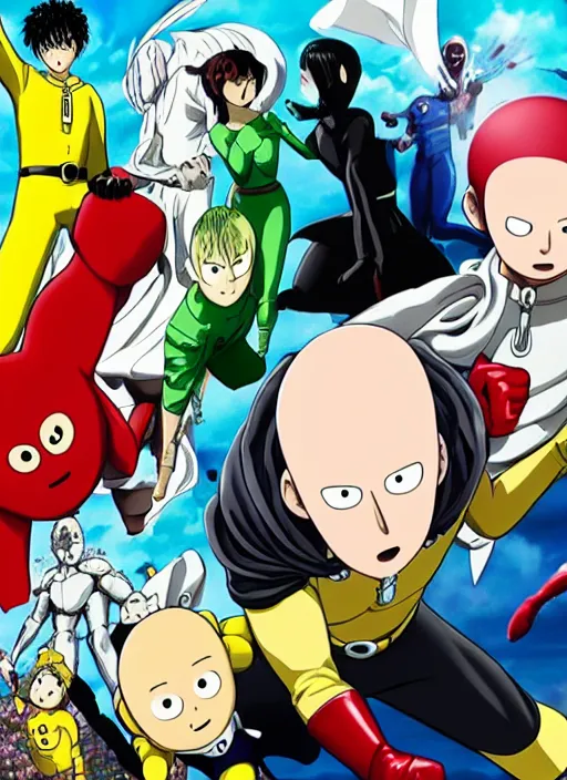 Prompt: one punch man as a pixar film, full hd, vibrant colors