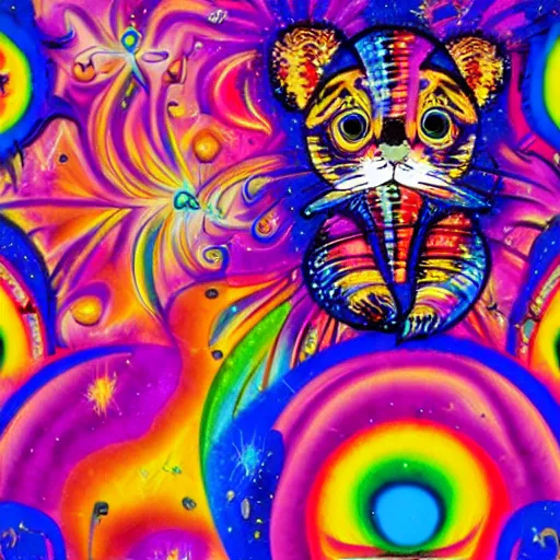 Image similar to Lisa Frank and Da Vinci collaboration