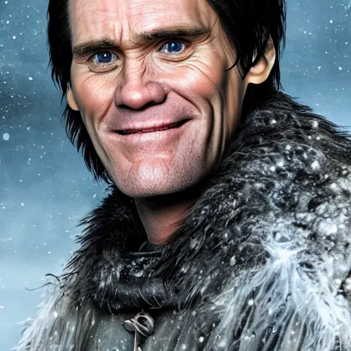 Image similar to portrait of jim carrey in game of thrones