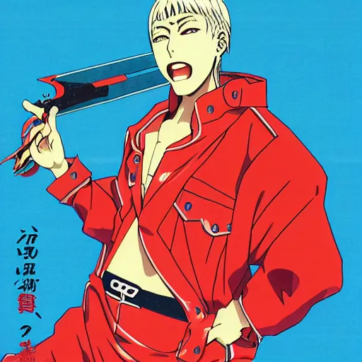 Prompt: Eikichi Onizuka illustration by Fujisawa