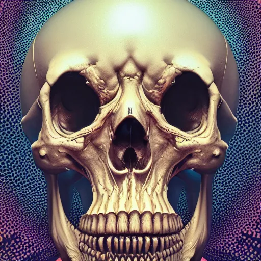 Image similar to portrait_of_a_melting_skull._intricate_abstract._psychedelic_liquod_embossed_intricate_artwork._by_Tooth_Wu_wlop_beeple_dan_mumford._octane_render_trending_on_artstat