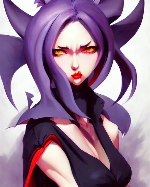 Image similar to darkstalkers morrigan, portrait shinkai makoto studio ghibli studio key hideaki anno sakimichan stanley artgerm lau rossdraws james jean marc simonetti elegant highly detailed digital painting artstation pixiv