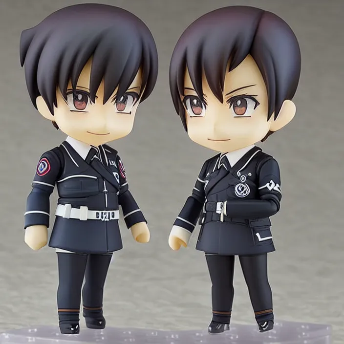 Image similar to An anime Nendoroid of Adolf Hitler, figurine, detailed product photo