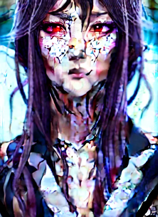 Image similar to a portrait of dilraba dilmurat as revy from black lagoon, smirk, symmetrical eyes, symmetrical face, art by lois van baarle and loish and ross tran and rossdraws and sam yang and samdoesarts and artgerm, digital art, intricate, sharp focus, trending on artstation hq, unreal engine 5