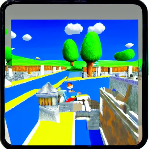 Image similar to Jerma985 in Green hill zone, highly detailed, cartoonish, shot on iphone