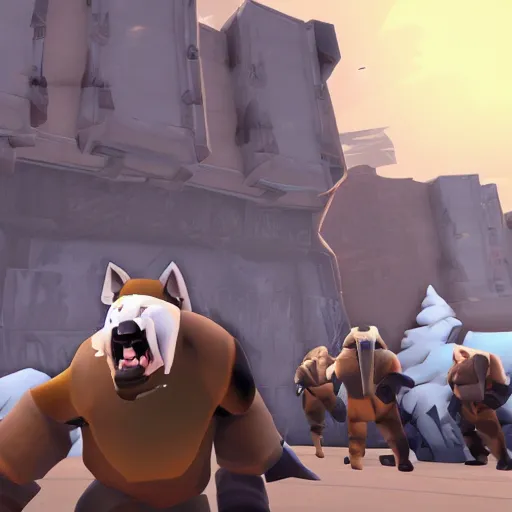 Image similar to pack of wolves in team fortress 2