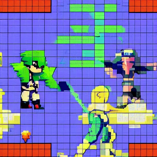 Prompt: Pixel art in Crosscode