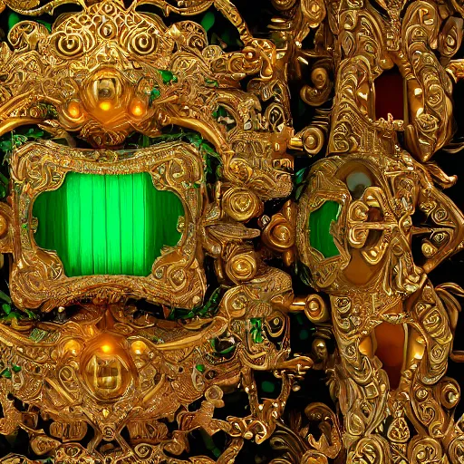 Prompt: photograph of princess, green jewels, breathtaking, ornate, intricate, hyper detailed, accent lighting, dramatic light, 4 k octane render