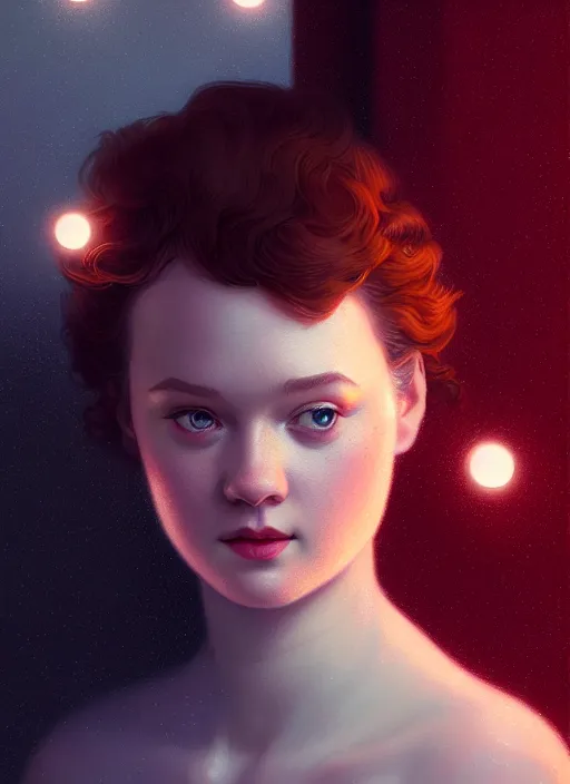 Image similar to portrait of shannon purser, intricate, elegant, glowing lights, highly detailed, digital painting, artstation, concept art, smooth, sharp focus, illustration, art by wlop, mars ravelo and greg rutkowski