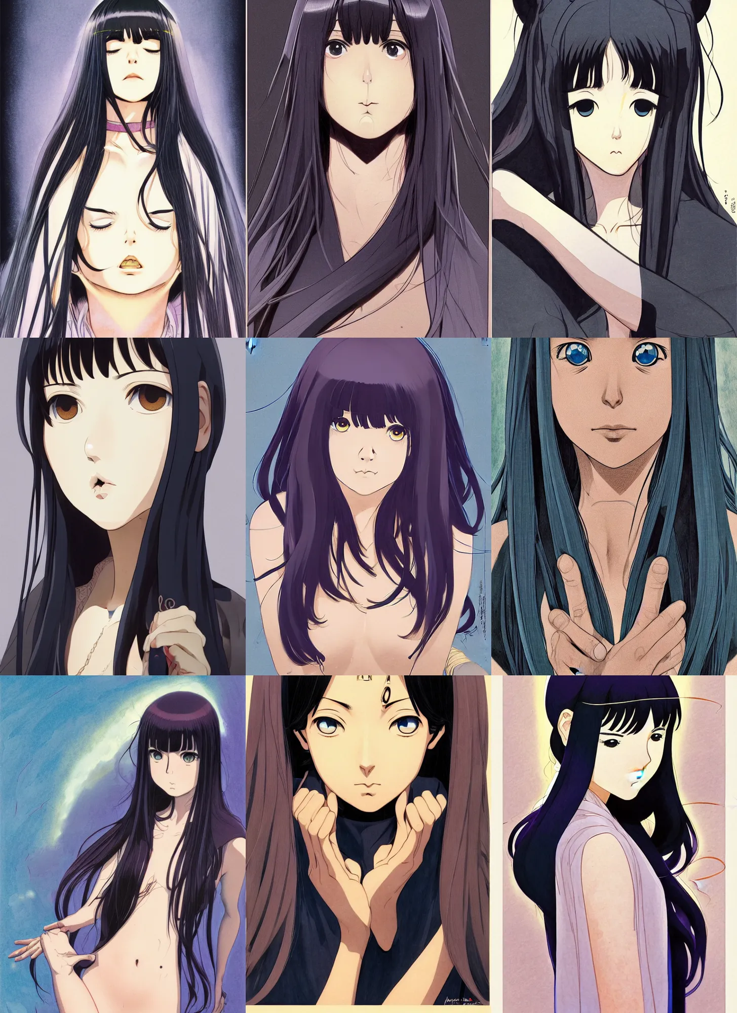 Prompt: un dia de paz! tharja, arte koto no ha no niwa, makoto shinkai, moebius, milo manara, hugo pratt, french comic art, semi - realistic anime, portrait, beautiful face, symmetrical face, trending on pixiv, detailed, clean lines, sharp lines, crisp lines, award winning illustration, masterpiece, 4 k