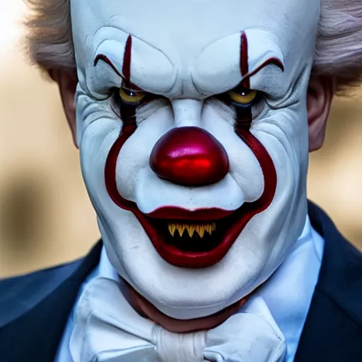 Prompt: Jerome Powell as Pennywise the clown