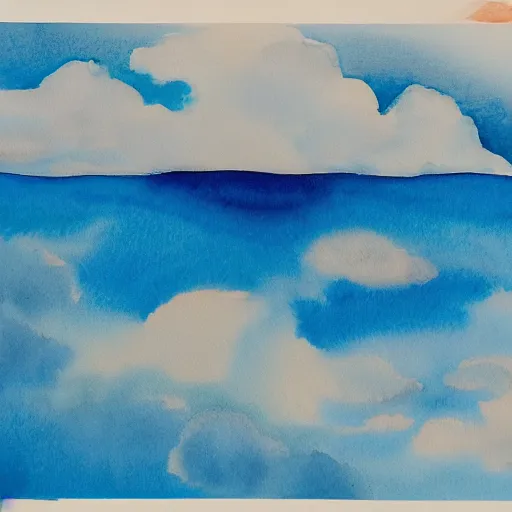 Prompt: Happy sky in Okinawa, watercolor, surreal, high quality, sharp focus, 8k, trending on Artstation, surreal