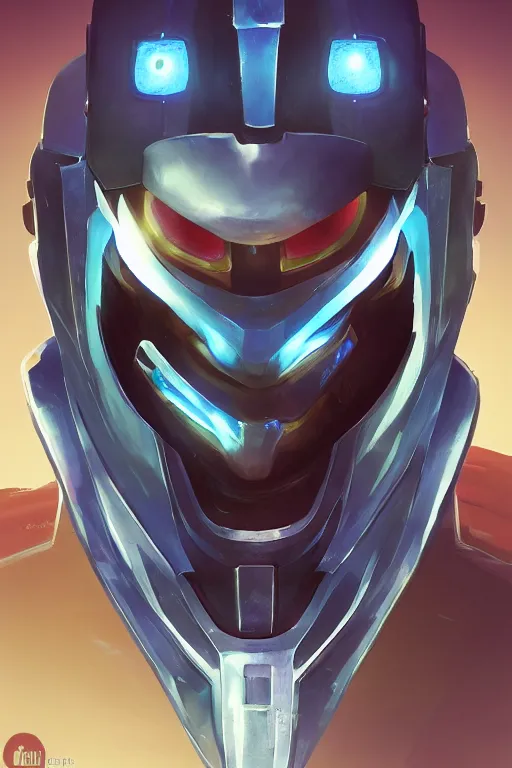 Image similar to epic mask helmet robot ninja portrait stylized as fornite style game design fanart by concept artist gervasio canda, behance hd by jesper ejsing, by rhads, makoto shinkai and lois van baarle, ilya kuvshinov, rossdraws global illumination radiating a glowing aura global illumination ray tracing hdr render in unreal engine 5