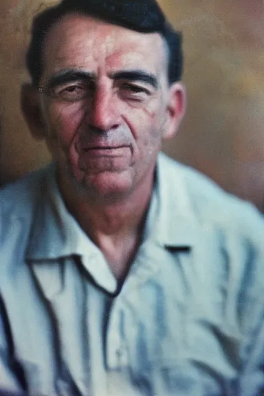 Prompt: portrait of frank malina, photograph, kodachrome