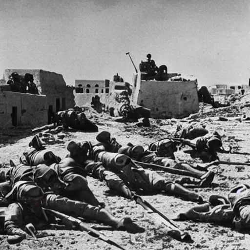 Prompt: the siege of tobruk